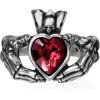 ALCHEMY GOTHIC Bague ‘Claddagh By Night’ grande surprise 19