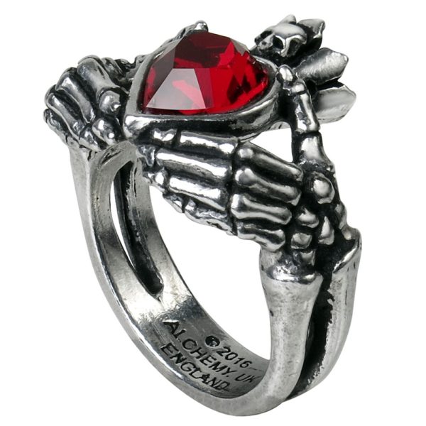 ALCHEMY GOTHIC Bague ‘Claddagh By Night’ grande surprise 5