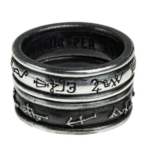 ALCHEMY GOTHIC Bague ‘Demon Black & Angel White’ destockage 9