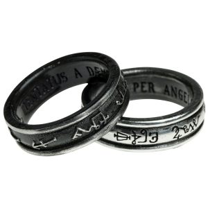 ALCHEMY GOTHIC Bague ‘Demon Black & Angel White’ destockage 11