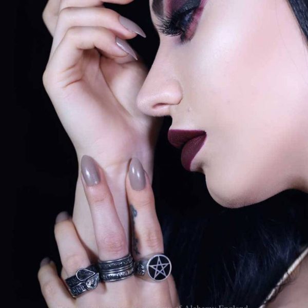 ALCHEMY GOTHIC Bague ‘Demon Black & Angel White’ destockage 6
