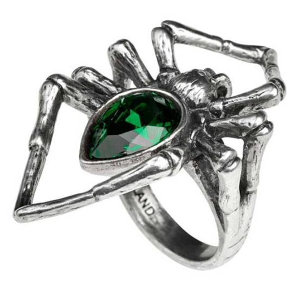 ALCHEMY GOTHIC Bague ‘Emerald Venom’ Meilleur Service 3
