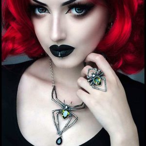 ALCHEMY GOTHIC Bague ‘Emerald Venom’ Meilleur Service 9