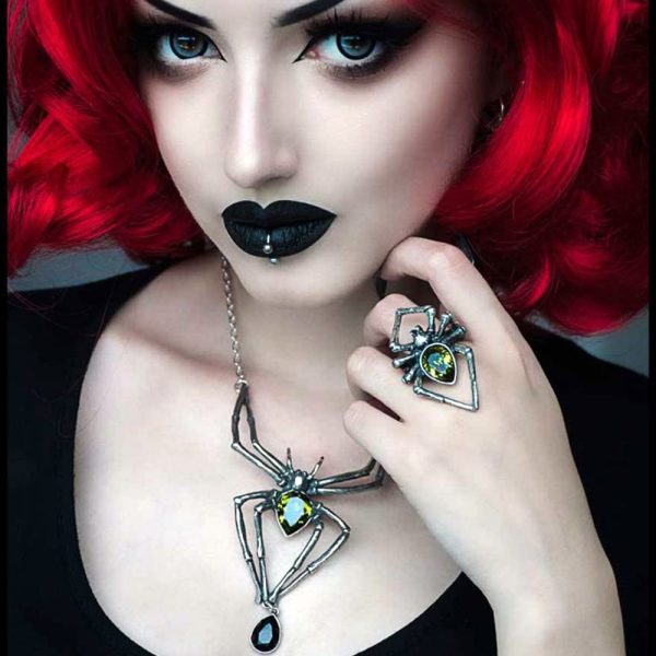 ALCHEMY GOTHIC Bague ‘Emerald Venom’ Meilleur Service 4