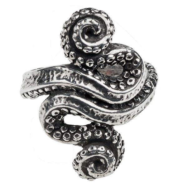 livraison la plus rapide ALCHEMY GOTHIC Bague ‘Kraken’ 1