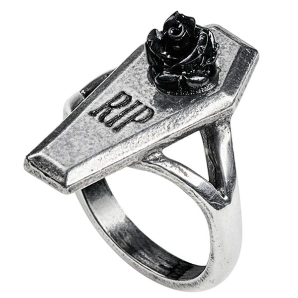 Nouvelle tendance ALCHEMY GOTHIC Bague ‘RIP Rose’ 4