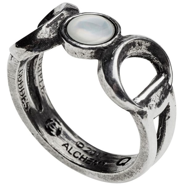 ALCHEMY GOTHIC Bague ‘Triple Goddess’ officiel 3