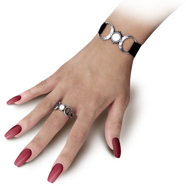 ALCHEMY GOTHIC Bague ‘Triple Goddess’ officiel 4