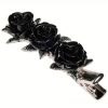 magasin france ALCHEMY GOTHIC Barrette à Cheveux ‘Wild Black Rose’ 11