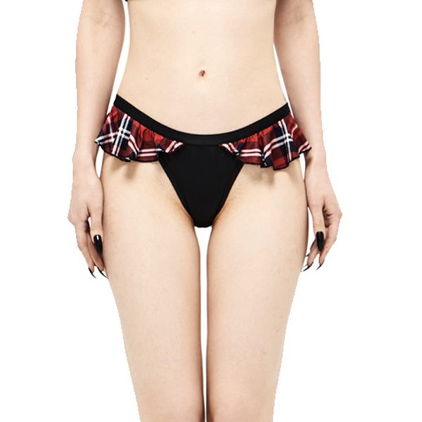 DEVIL FASHION Bas De Bikini ‘Scotish’ Noir Et Tartan Rouge soldes magasin 3