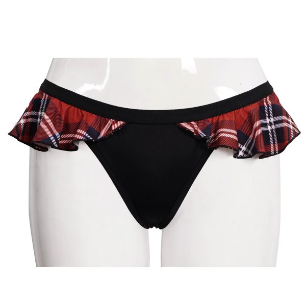 DEVIL FASHION Bas De Bikini ‘Scotish’ Noir Et Tartan Rouge soldes magasin 12