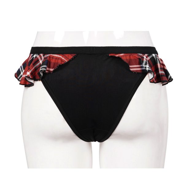 DEVIL FASHION Bas De Bikini ‘Scotish’ Noir Et Tartan Rouge soldes magasin 13
