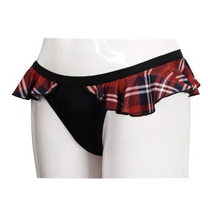 DEVIL FASHION Bas De Bikini ‘Scotish’ Noir Et Tartan Rouge soldes magasin 42