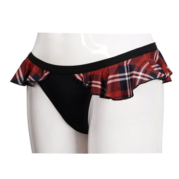 DEVIL FASHION Bas De Bikini ‘Scotish’ Noir Et Tartan Rouge soldes magasin 14