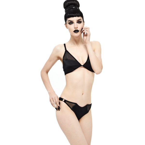 DEVIL FASHION Bikini ‘Bat Shaped’ Noir soldes pas cher 3