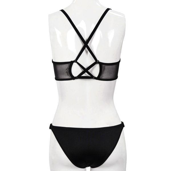 DEVIL FASHION Bikini ‘Bat Shaped’ Noir soldes pas cher 15