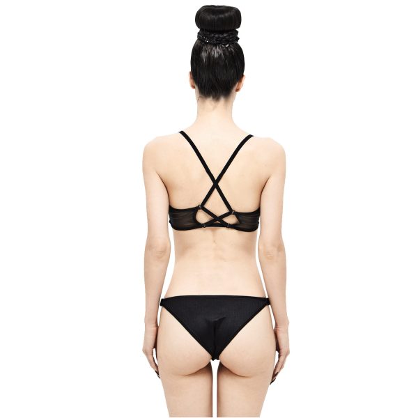 DEVIL FASHION Bikini ‘Bat Shaped’ Noir soldes pas cher 4