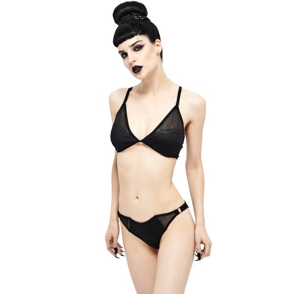 DEVIL FASHION Bikini ‘Bat Shaped’ Noir soldes pas cher 8