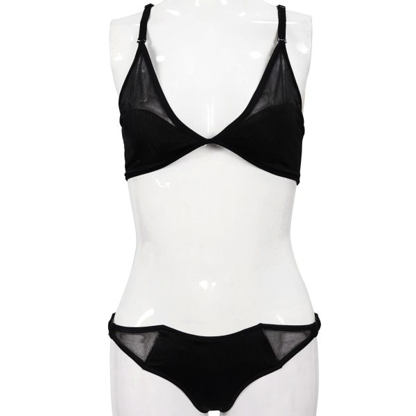 DEVIL FASHION Bikini ‘Bat Shaped’ Noir soldes pas cher 1
