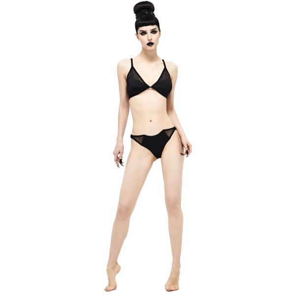 DEVIL FASHION Bikini ‘Bat Shaped’ Noir soldes pas cher 10