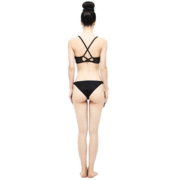 DEVIL FASHION Bikini ‘Bat Shaped’ Noir soldes pas cher 11