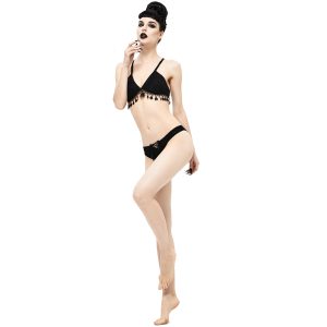 DEVIL FASHION Bikini ‘Gothic Tassel’ Noir magasin paris 44