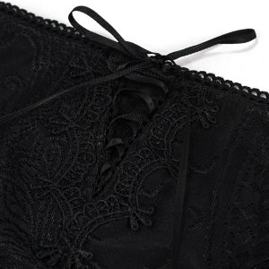 DEVIL FASHION Bikini ‘Gothic Tassel’ Noir magasin paris 52