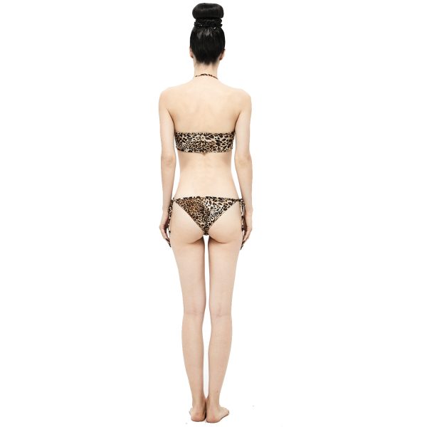en ligne officielle DEVIL FASHION Bikini Léopard Beige 9