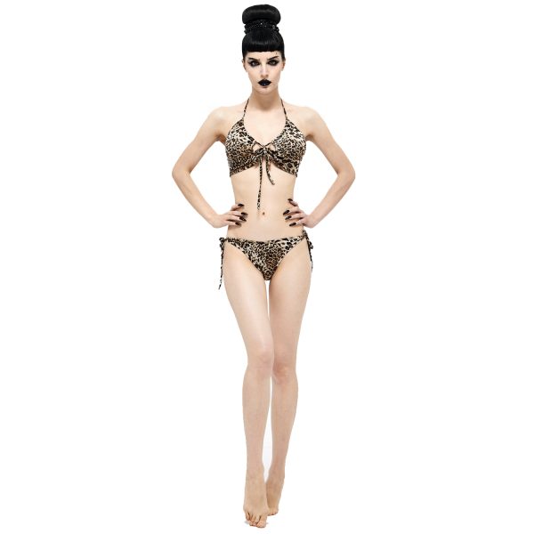 en ligne officielle DEVIL FASHION Bikini Léopard Beige 10