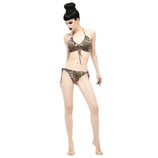 en ligne officielle DEVIL FASHION Bikini Léopard Beige 11