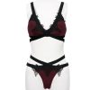 magasin pour DEVIL FASHION Bikini ‘Narcissa’ Bordeaux Et Noir 8