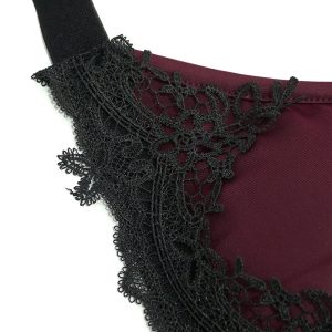 magasin pour DEVIL FASHION Bikini ‘Narcissa’ Bordeaux Et Noir 56