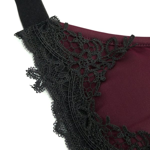 magasin pour DEVIL FASHION Bikini ‘Narcissa’ Bordeaux Et Noir 19