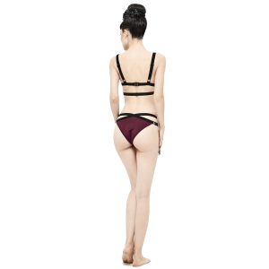 magasin pour DEVIL FASHION Bikini ‘Narcissa’ Bordeaux Et Noir 38