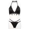 DEVIL FASHION Bikini ‘Narcissa’ Noir Avec Tour De Cou En Dentelle vente en ligne 49