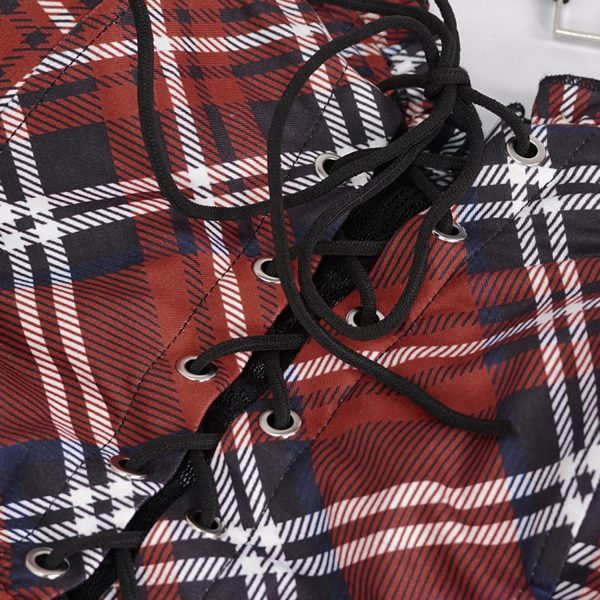 Retour Facile et Gratuit DEVIL FASHION Bikini ‘Scotish’ En Tartan Rouge 19