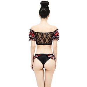 Retour Facile et Gratuit DEVIL FASHION Bikini ‘Scotish’ En Tartan Rouge 30