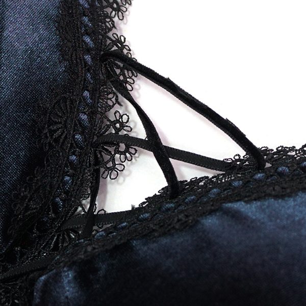 achat pas cher DEVIL FASHION Bikini ‘Sexy Velvet’ Noir Et Rouge 13