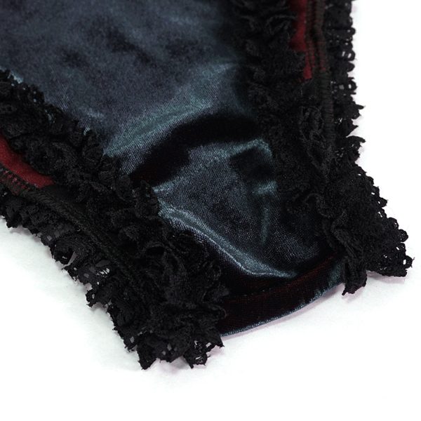 achat pas cher DEVIL FASHION Bikini ‘Sexy Velvet’ Noir Et Rouge 16