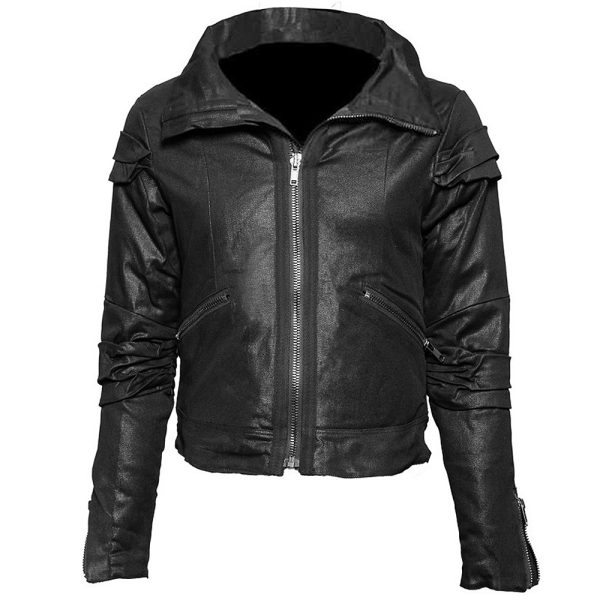 QUEEN OF DARKNESS Blouson ‘Cool Biker’ Noir authentiques 6