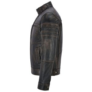 Distributeur Officiel NEW ROCK Blouson En Cuir Vieilli Pour Hommes 23