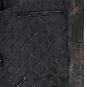Distributeur Officiel NEW ROCK Blouson En Cuir Vieilli Pour Hommes 27