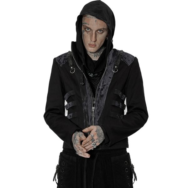 en ligne vente PUNK RAVE Blouson ‘Lycidas’ Noir Et Gris 3