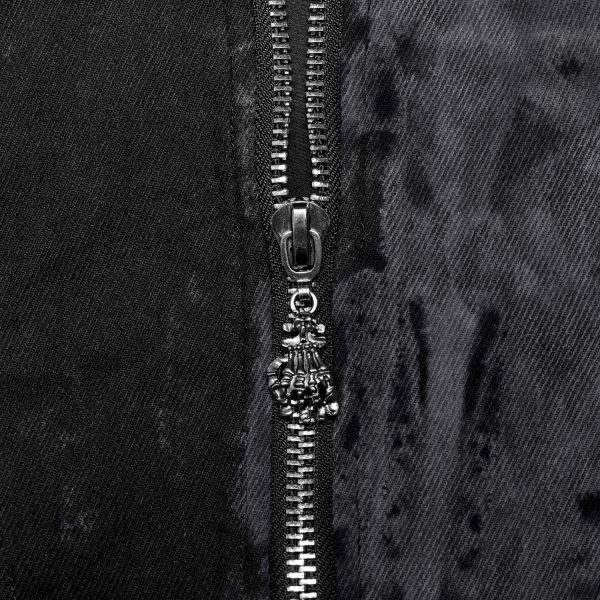 en ligne vente PUNK RAVE Blouson ‘Lycidas’ Noir Et Gris 12