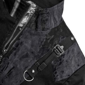 en ligne vente PUNK RAVE Blouson ‘Lycidas’ Noir Et Gris 39