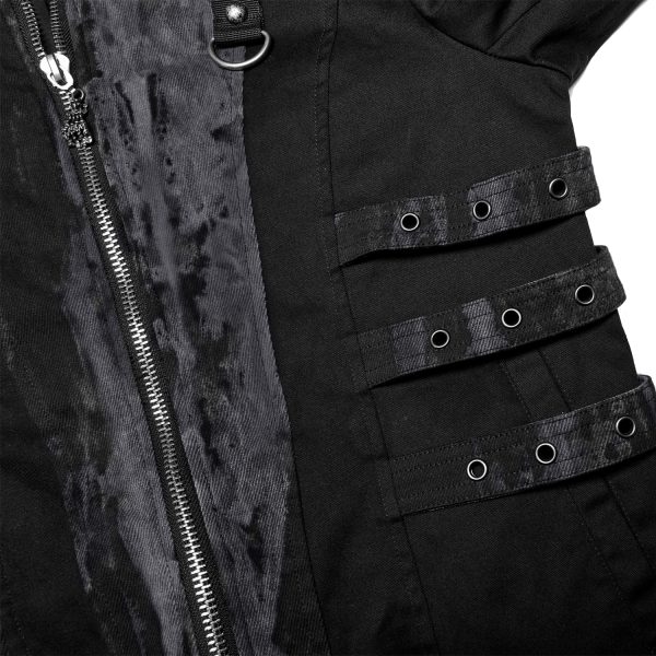 en ligne vente PUNK RAVE Blouson ‘Lycidas’ Noir Et Gris 14