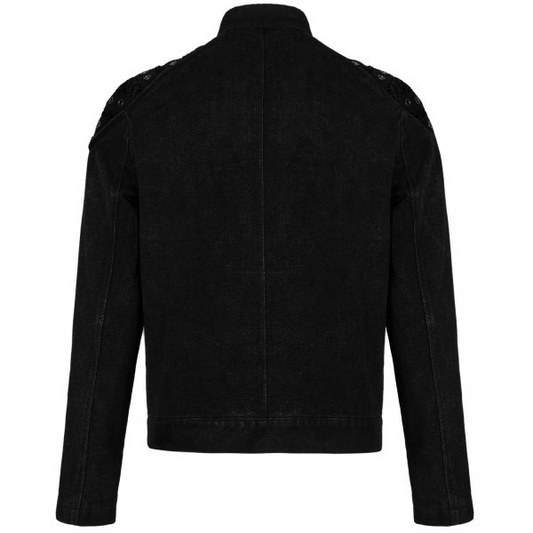 grande promotion PUNK RAVE Blouson ‘Punk Ragged’ En Jean Noir 10