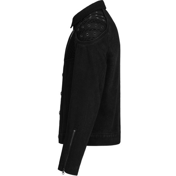 grande promotion PUNK RAVE Blouson ‘Punk Ragged’ En Jean Noir 11