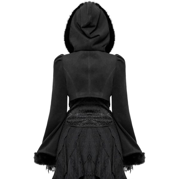 en france Pyon Pyon Boléro Gothic Lolita ‘Melissa’ Noir à Capuche 4