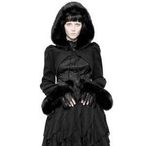 en france Pyon Pyon Boléro Gothic Lolita ‘Melissa’ Noir à Capuche 20